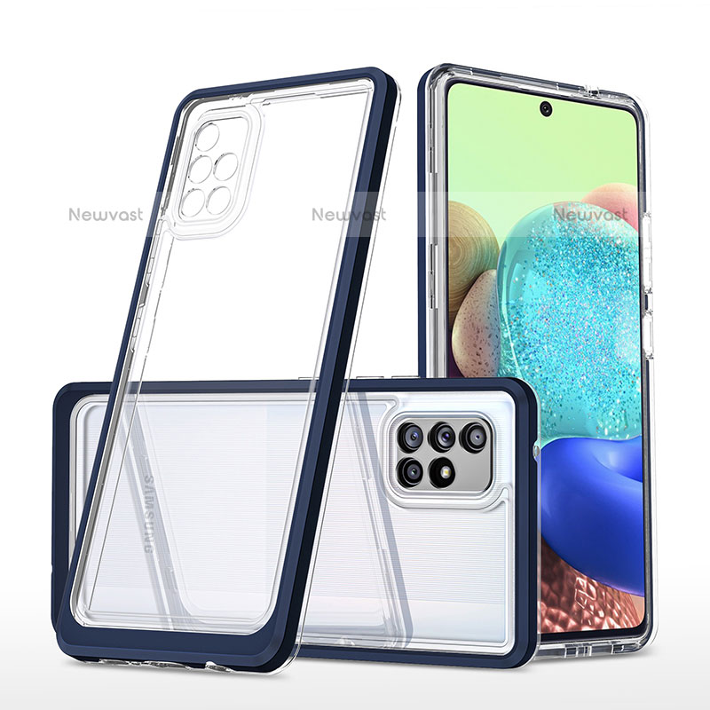 Silicone Transparent Mirror Frame Case Cover MQ1 for Samsung Galaxy A71 4G A715