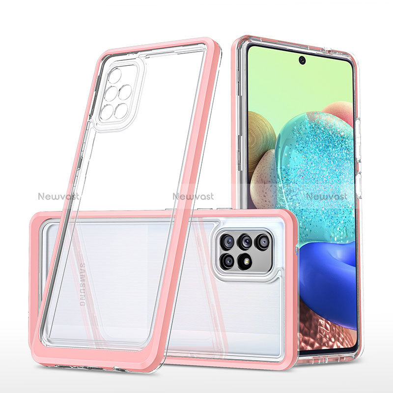 Silicone Transparent Mirror Frame Case Cover MQ1 for Samsung Galaxy A71 5G