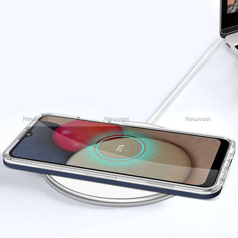 Silicone Transparent Mirror Frame Case Cover MQ1 for Samsung Galaxy F02S SM-E025F