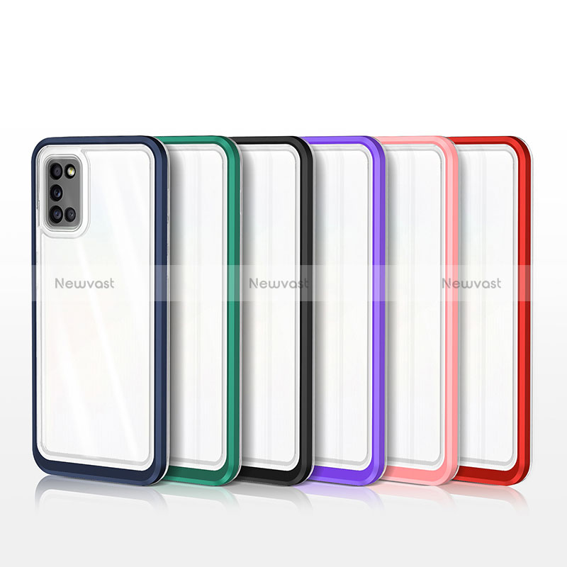 Silicone Transparent Mirror Frame Case Cover MQ1 for Samsung Galaxy M02s