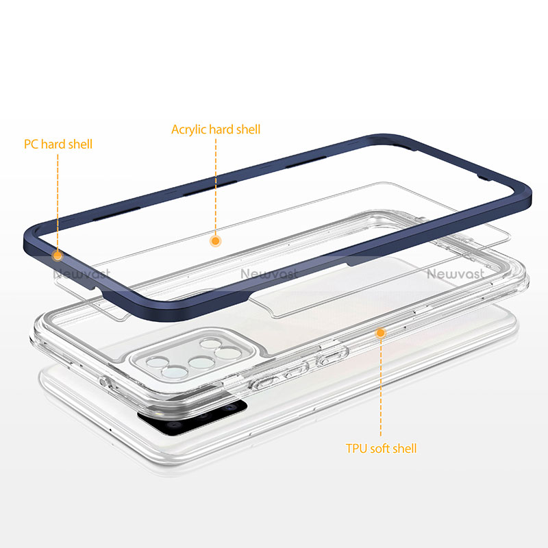 Silicone Transparent Mirror Frame Case Cover MQ1 for Samsung Galaxy M02s