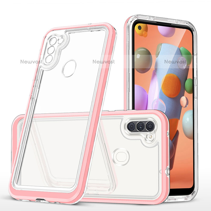 Silicone Transparent Mirror Frame Case Cover MQ1 for Samsung Galaxy M11