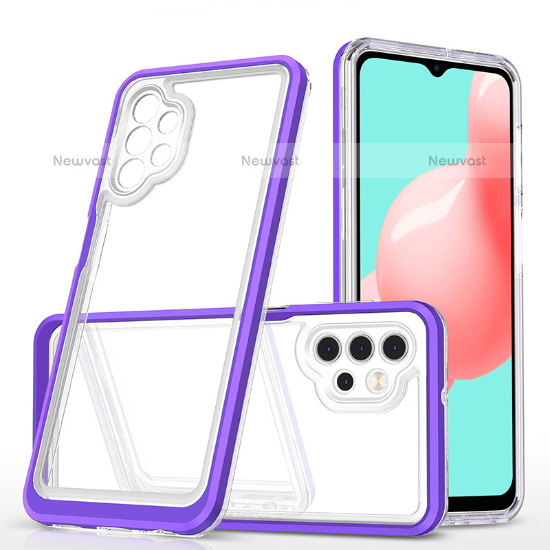 Silicone Transparent Mirror Frame Case Cover MQ1 for Samsung Galaxy M32 5G