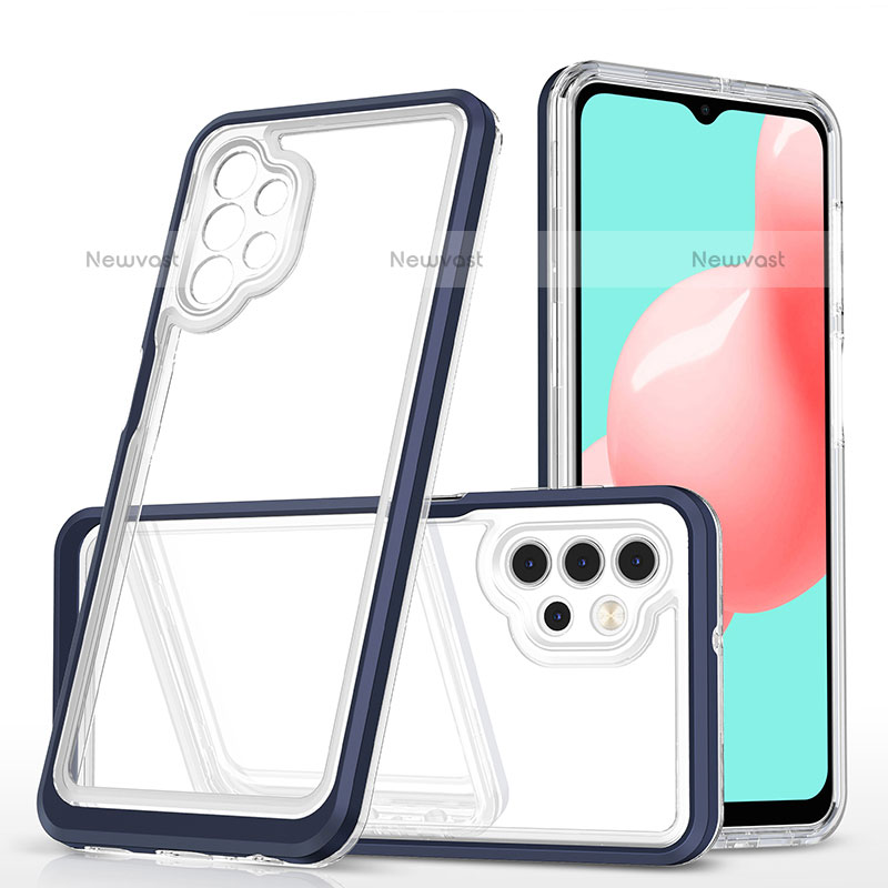 Silicone Transparent Mirror Frame Case Cover MQ1 for Samsung Galaxy M32 5G