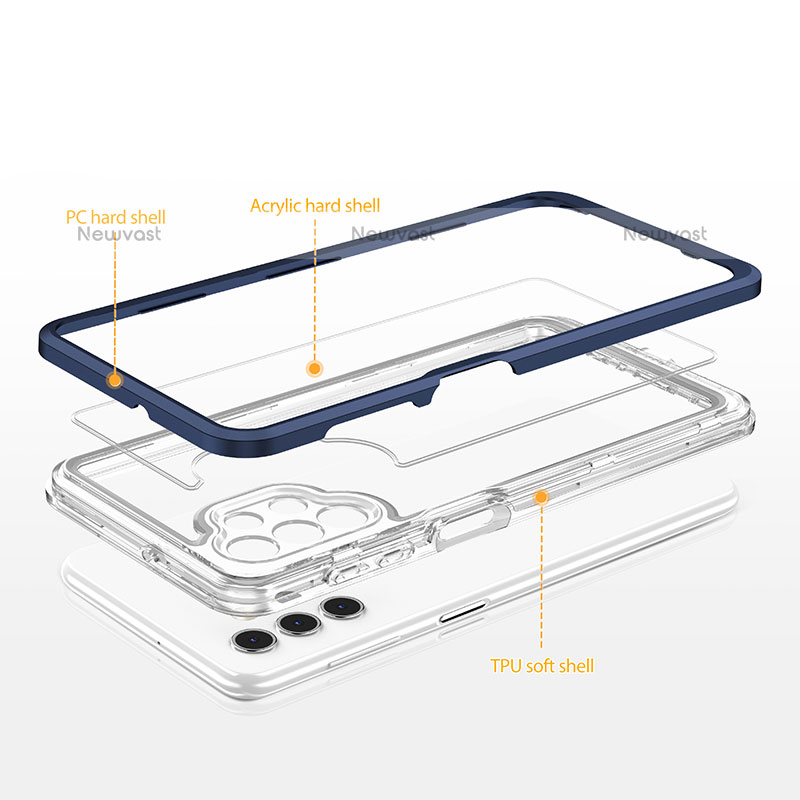 Silicone Transparent Mirror Frame Case Cover MQ1 for Samsung Galaxy M32 5G