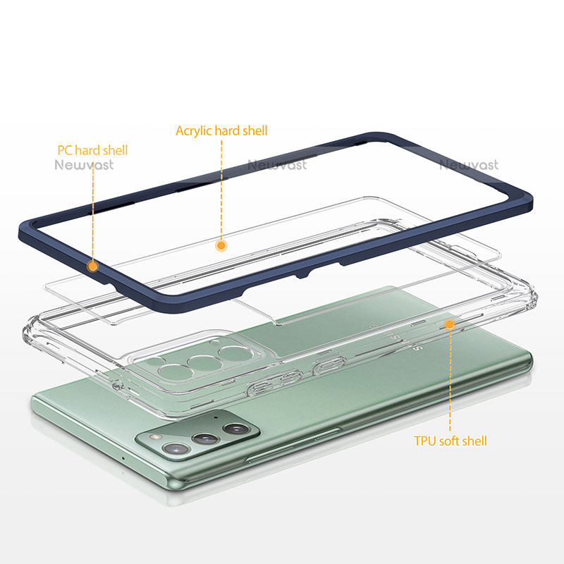 Silicone Transparent Mirror Frame Case Cover MQ1 for Samsung Galaxy Note 20 5G