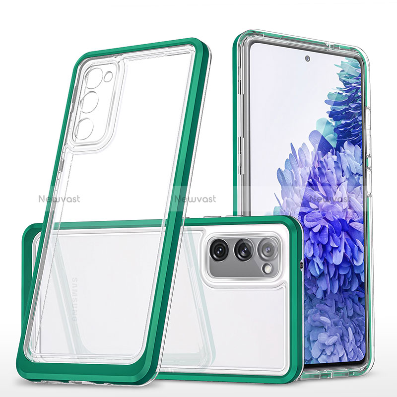 Silicone Transparent Mirror Frame Case Cover MQ1 for Samsung Galaxy S20 FE (2022) 5G