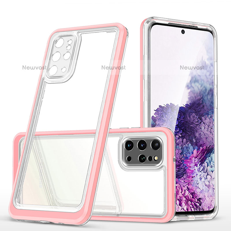 Silicone Transparent Mirror Frame Case Cover MQ1 for Samsung Galaxy S20 Plus 5G Rose Gold