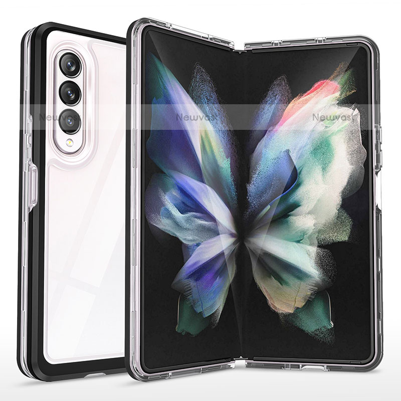 Silicone Transparent Mirror Frame Case Cover MQ1 for Samsung Galaxy Z Fold3 5G