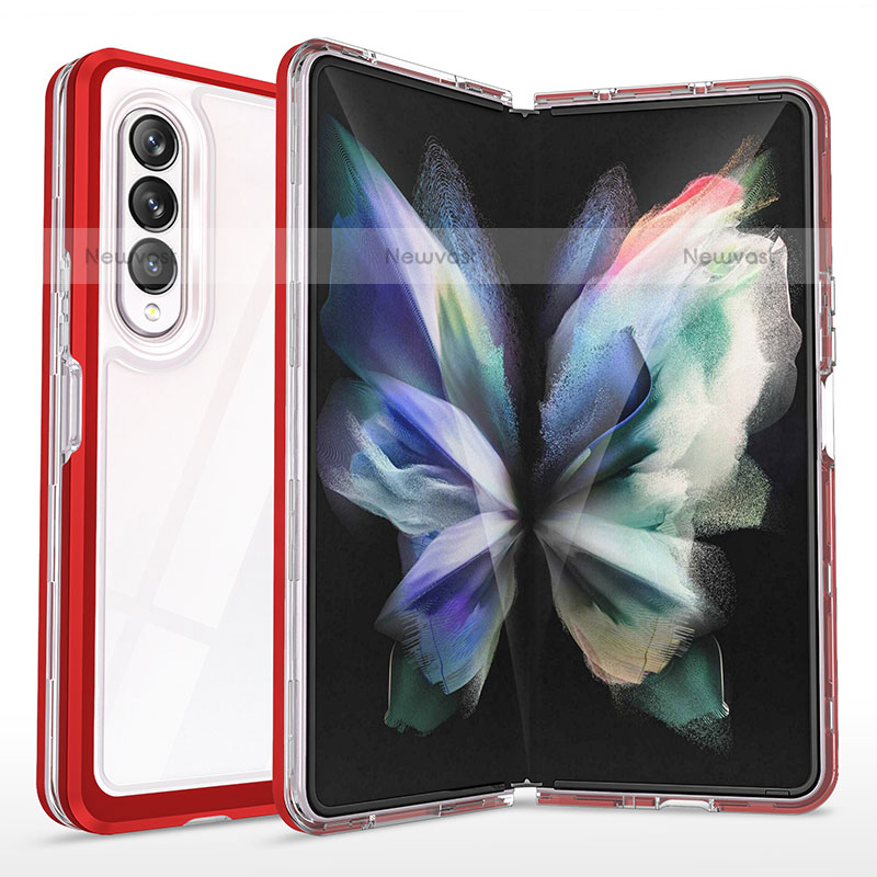 Silicone Transparent Mirror Frame Case Cover MQ1 for Samsung Galaxy Z Fold3 5G