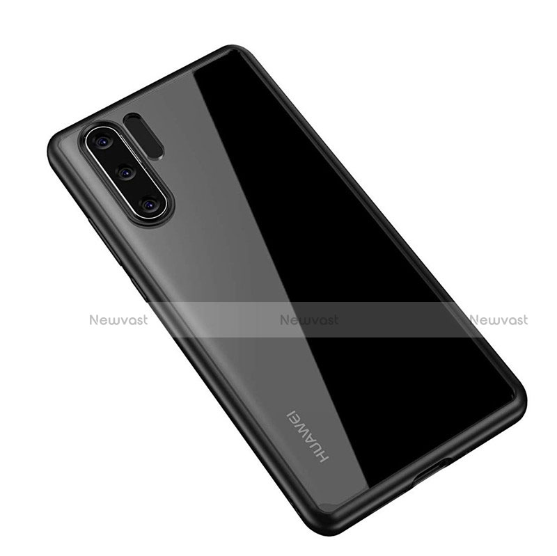 Silicone Transparent Mirror Frame Case Cover Z01 for Huawei P30 Pro New Edition Black