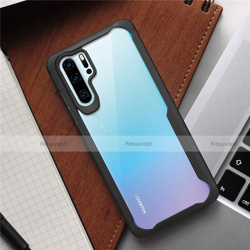 Silicone Transparent Mirror Frame Case Cover Z02 for Huawei P30 Pro