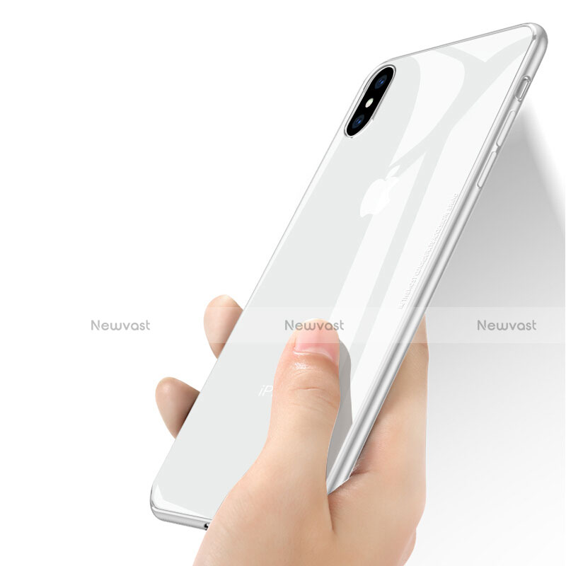 Silicone Transparent Mirror Frame Case for Apple iPhone X Clear