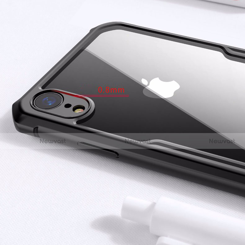 Silicone Transparent Mirror Frame Case for Apple iPhone XR Black