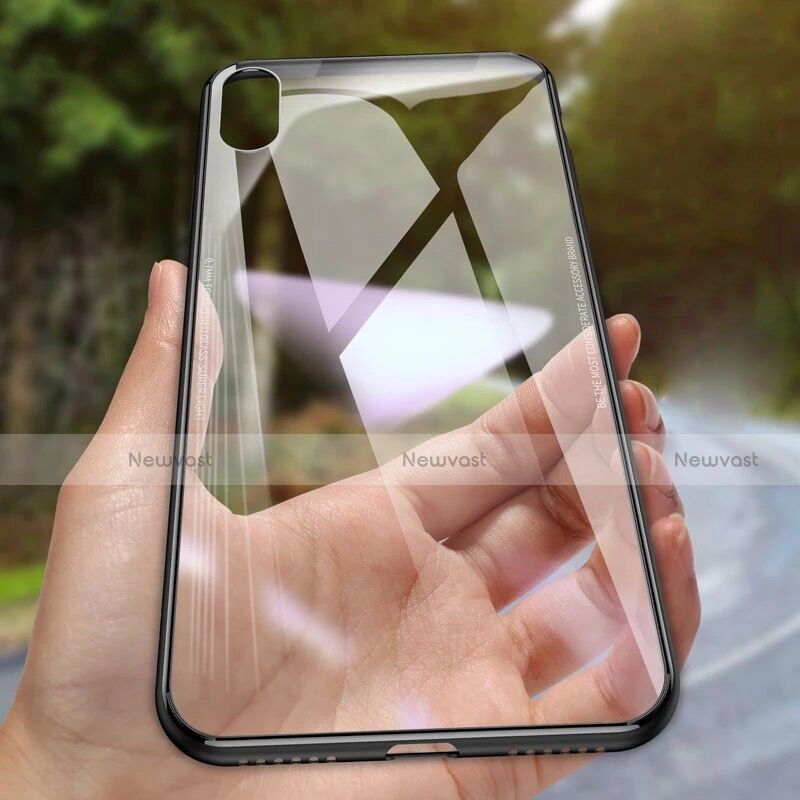 Silicone Transparent Mirror Frame Cover for Apple iPhone Xs Max Black