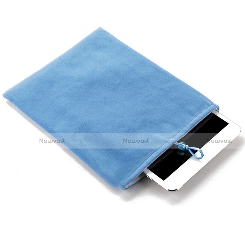 Sleeve Velvet Bag Case Pocket for Apple iPad Air 2 Sky Blue