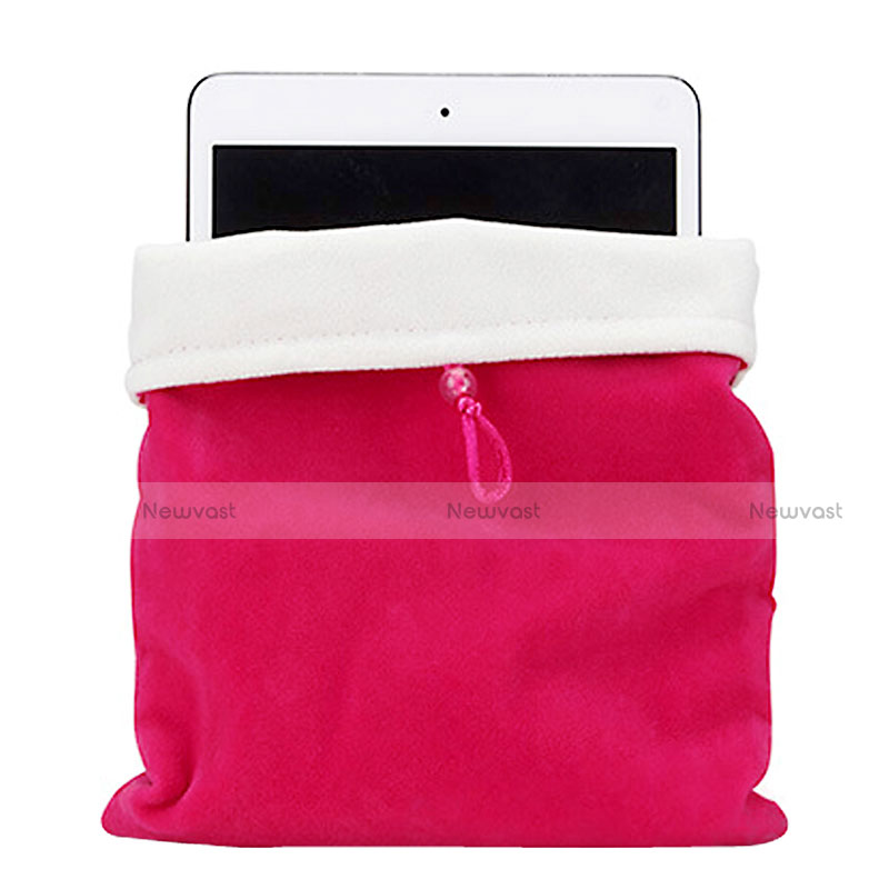 Sleeve Velvet Bag Case Pocket for Apple iPad Mini 3 Hot Pink