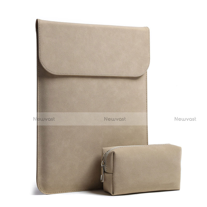 Sleeve Velvet Bag Case Pocket for Apple MacBook 12 inch Brown