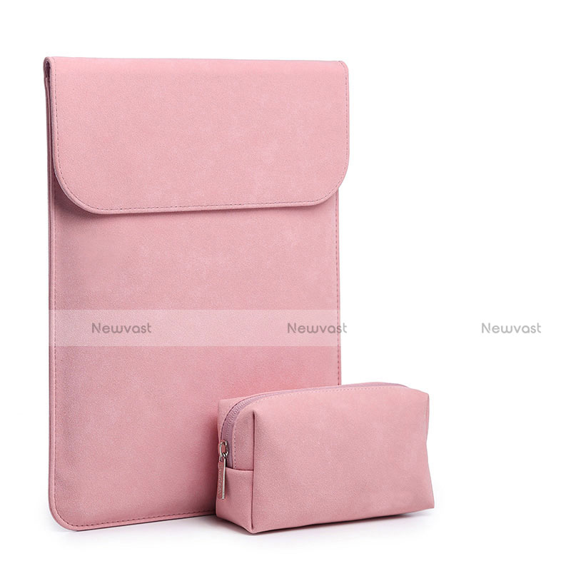 Sleeve Velvet Bag Case Pocket for Apple MacBook Pro 13 inch (2020) Pink