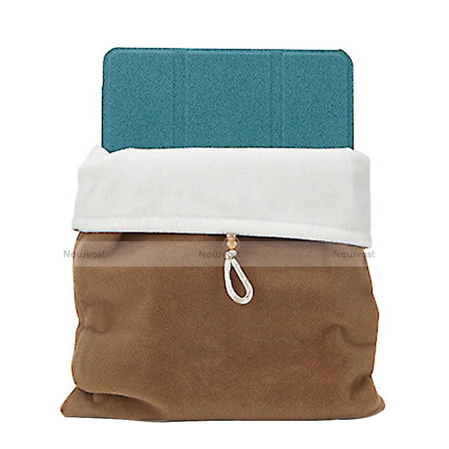 Sleeve Velvet Bag Case Pocket for Apple New iPad 9.7 (2018) Brown
