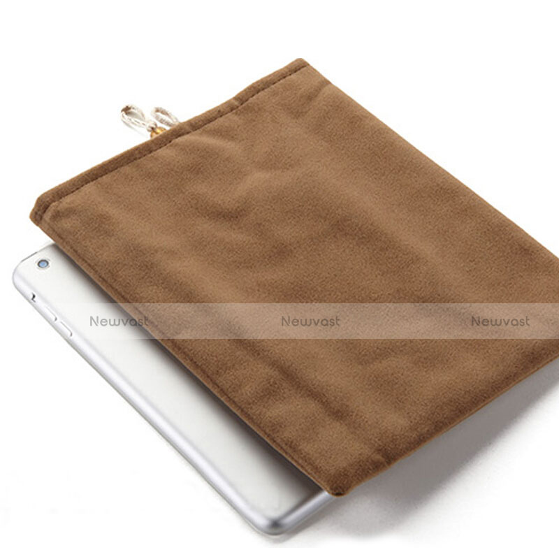 Sleeve Velvet Bag Case Pocket for Huawei Honor WaterPlay 10.1 HDN-W09 Brown