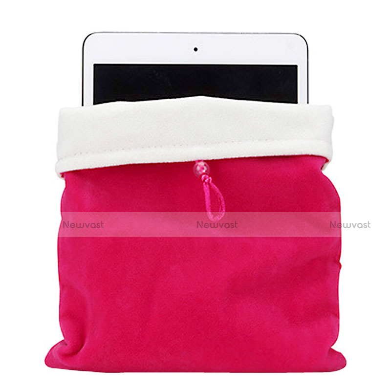 Sleeve Velvet Bag Case Pocket for Huawei Honor WaterPlay 10.1 HDN-W09 Hot Pink