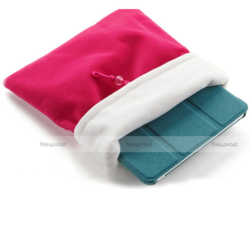 Sleeve Velvet Bag Case Pocket for Huawei Honor WaterPlay 10.1 HDN-W09 Hot Pink