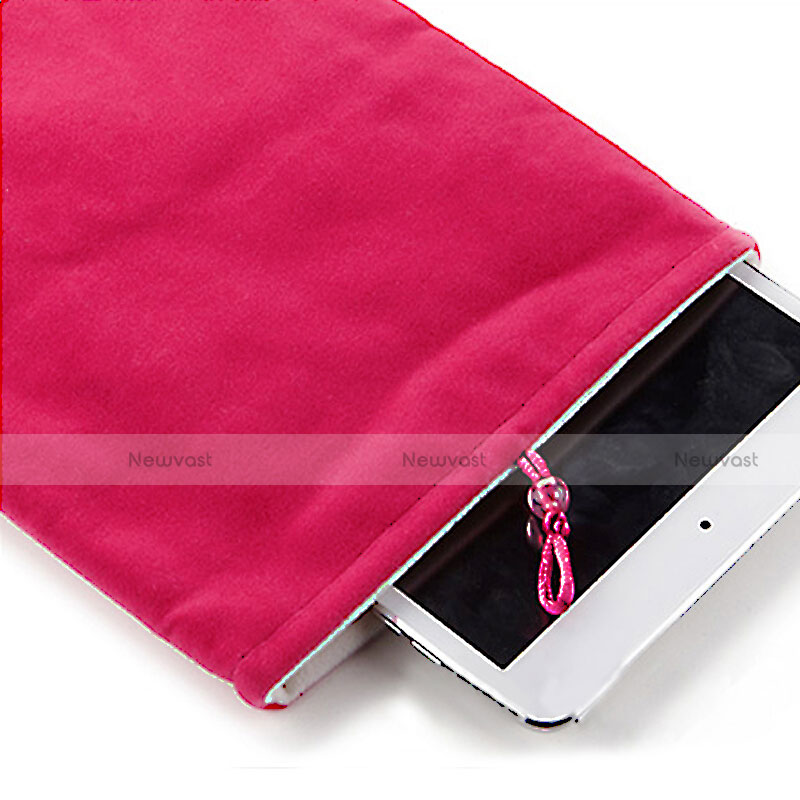 Sleeve Velvet Bag Case Pocket for Huawei Honor WaterPlay 10.1 HDN-W09 Hot Pink