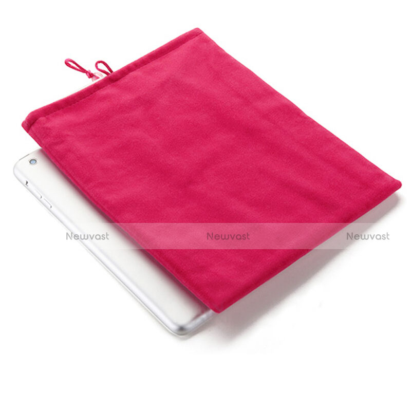 Sleeve Velvet Bag Case Pocket for Huawei Honor WaterPlay 10.1 HDN-W09 Hot Pink