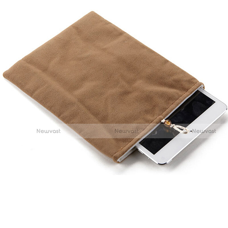Sleeve Velvet Bag Case Pocket for Samsung Galaxy Tab 2 10.1 P5100 P5110 Brown