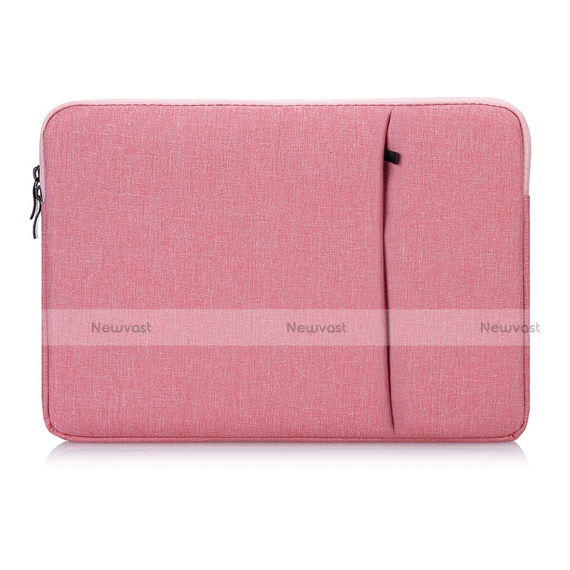 Sleeve Velvet Bag Case Pocket L04 for Huawei Honor MagicBook 15 Pink