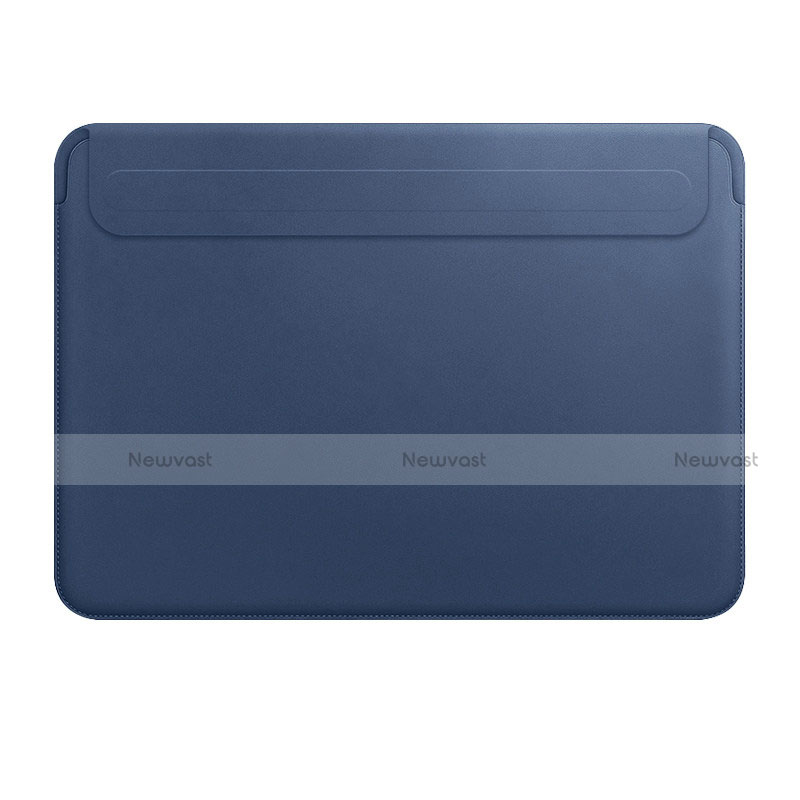 Sleeve Velvet Bag Leather Case Pocket L01 for Apple MacBook Air 11 inch Blue