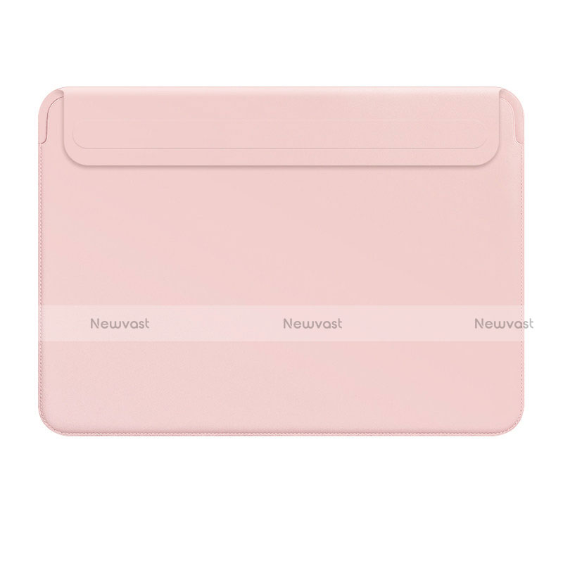 Sleeve Velvet Bag Leather Case Pocket L01 for Apple MacBook Air 13 inch (2020) Pink