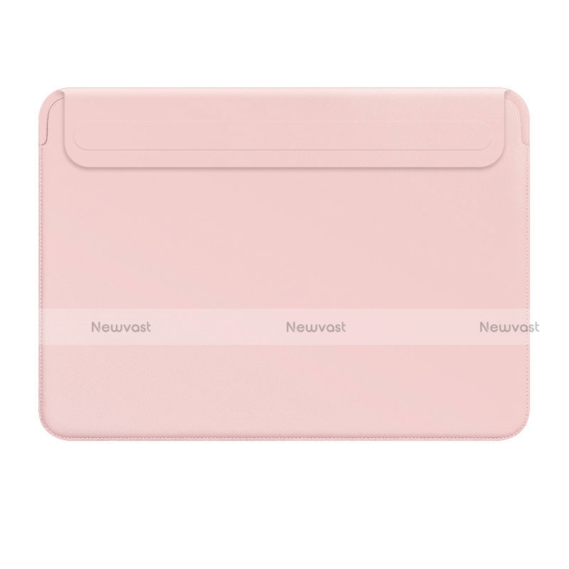 Sleeve Velvet Bag Leather Case Pocket L01 for Apple MacBook Air 13 inch Pink
