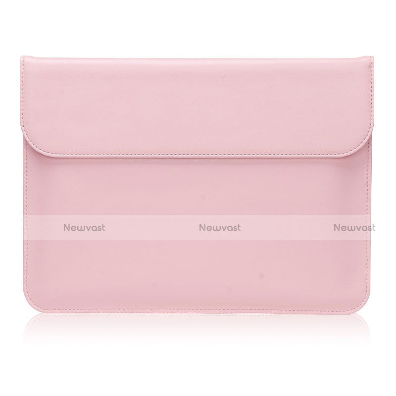 Sleeve Velvet Bag Leather Case Pocket L02 for Huawei Honor MagicBook 15 Pink