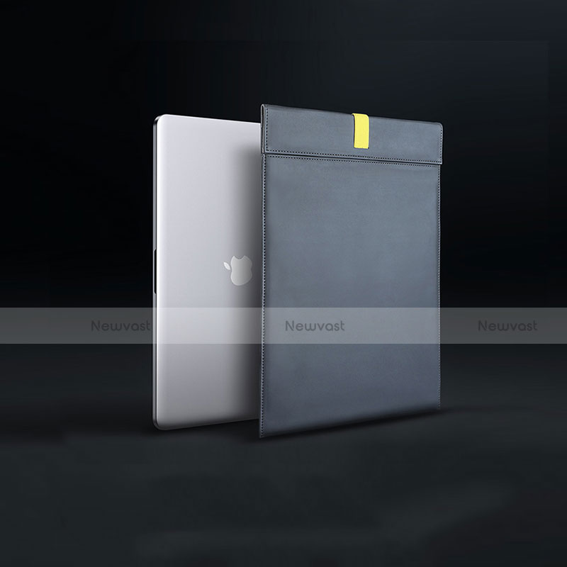 Sleeve Velvet Bag Leather Case Pocket L03 for Apple MacBook Air 13.3 inch (2018) Black