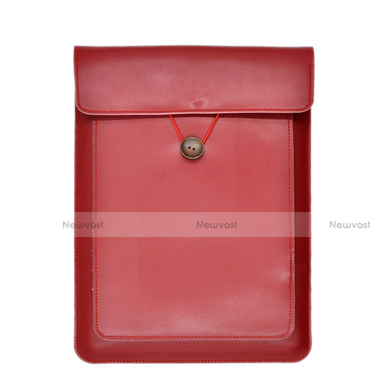 Sleeve Velvet Bag Leather Case Pocket L03 for Huawei Matebook 13 (2020) Red