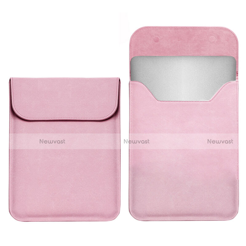 Sleeve Velvet Bag Leather Case Pocket L03 for Samsung Galaxy Book Flex 15.6 NP950QCG Pink