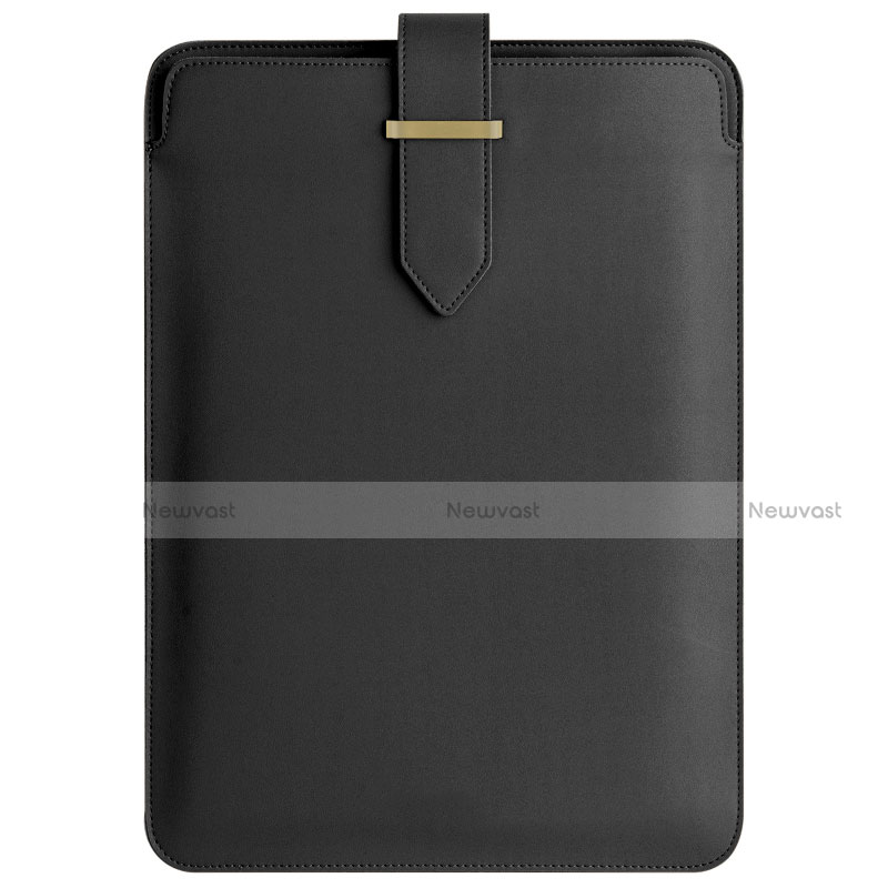 Sleeve Velvet Bag Leather Case Pocket L04 for Apple MacBook Air 13 inch Black