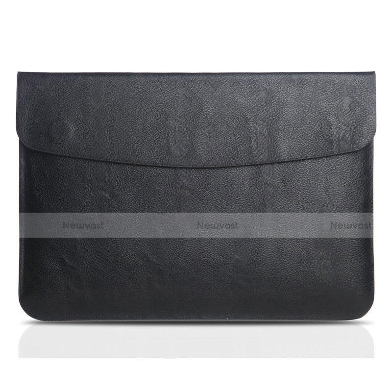 Sleeve Velvet Bag Leather Case Pocket L06 for Apple MacBook Pro 15 inch Black