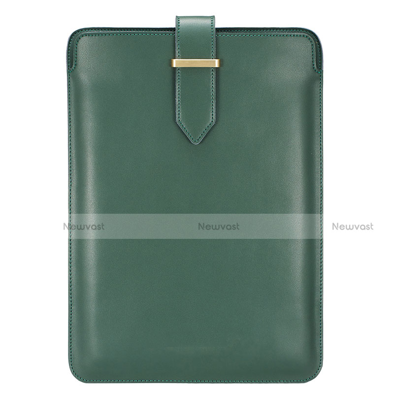 Sleeve Velvet Bag Leather Case Pocket L06 for Huawei Matebook X Pro (2020) 13.9 Green