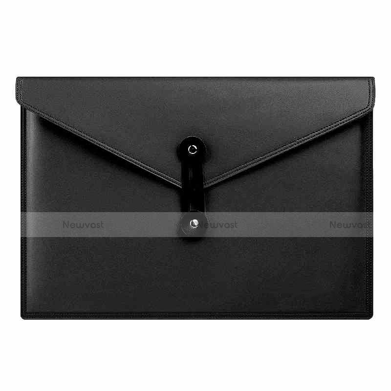 Sleeve Velvet Bag Leather Case Pocket L08 for Apple MacBook 12 inch Black