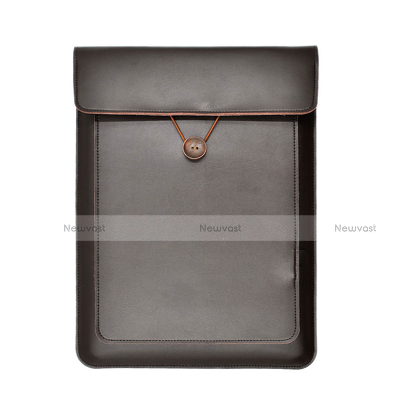 Sleeve Velvet Bag Leather Case Pocket L09 for Apple MacBook Air 11 inch Brown