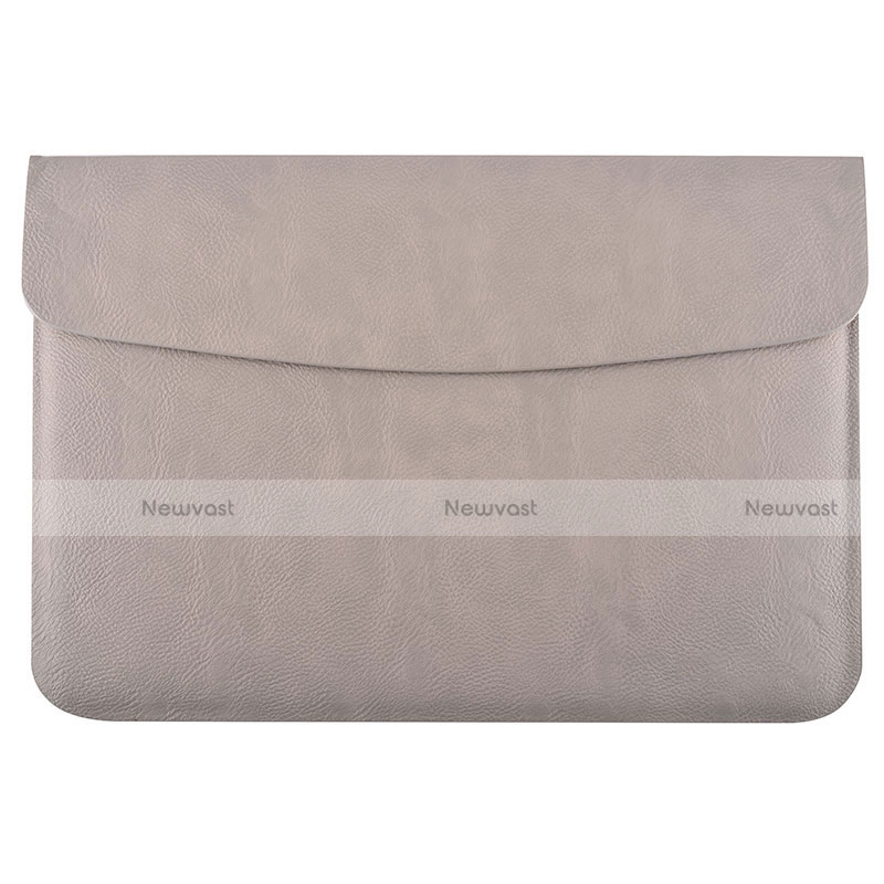 Sleeve Velvet Bag Leather Case Pocket L15 for Apple MacBook 12 inch Gray