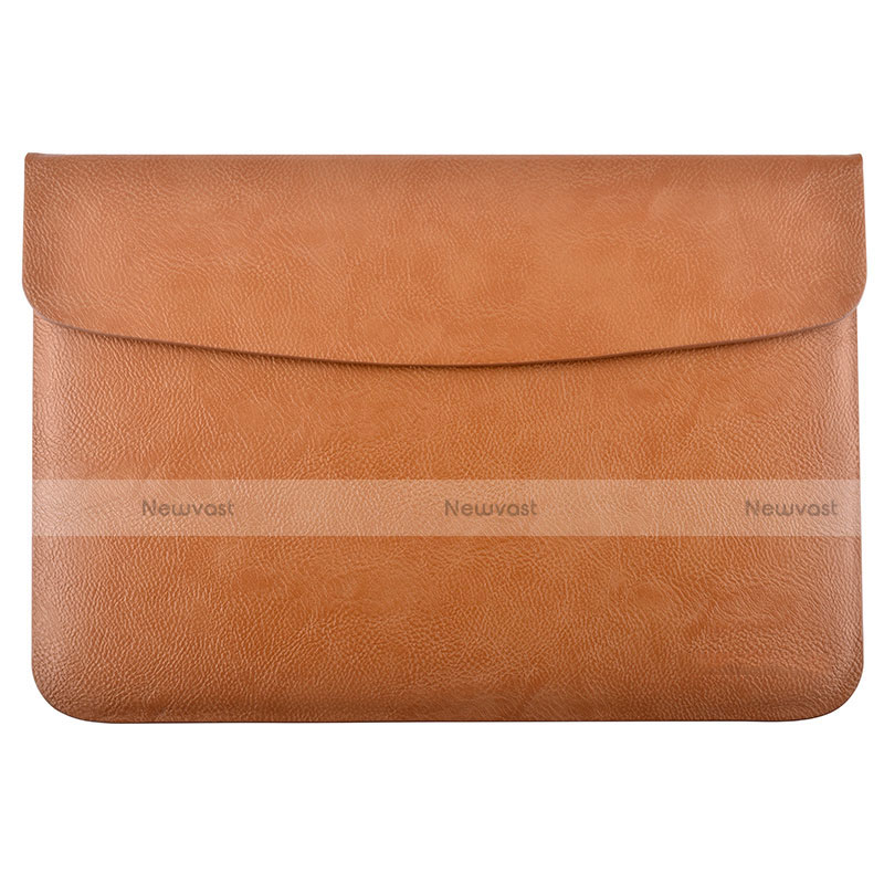 Sleeve Velvet Bag Leather Case Pocket L15 for Apple MacBook Air 13 inch Orange