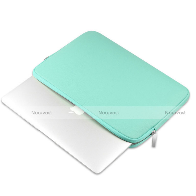 Sleeve Velvet Bag Leather Case Pocket L16 for Apple MacBook Pro 13 inch (2020) Green