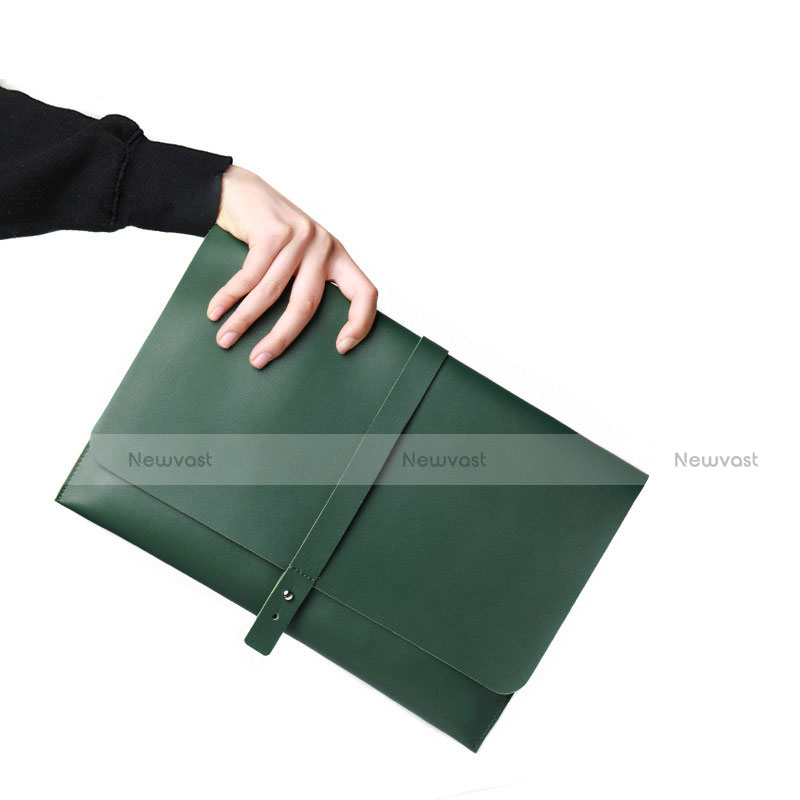 Sleeve Velvet Bag Leather Case Pocket L18 for Apple MacBook Pro 15 inch Retina Green