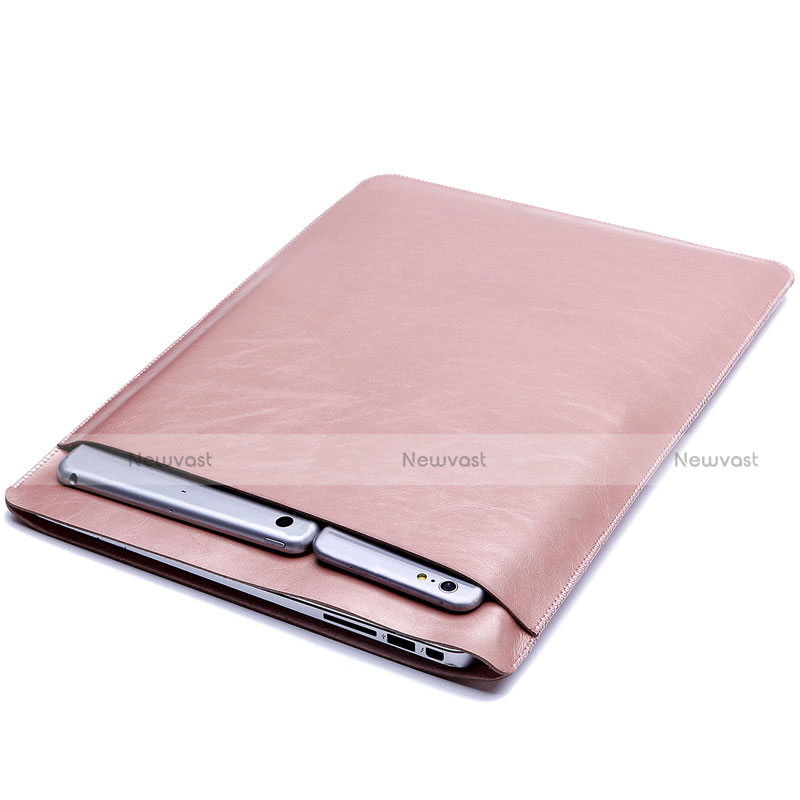 Sleeve Velvet Bag Leather Case Pocket L20 for Apple MacBook Air 13 inch Rose Gold