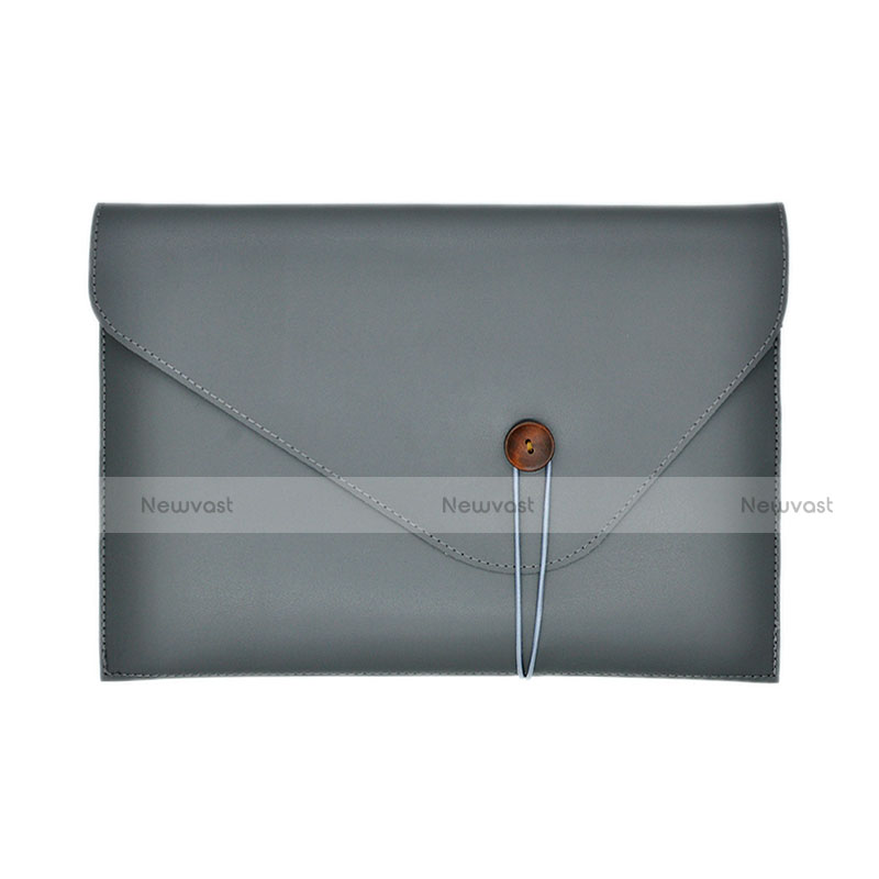 Sleeve Velvet Bag Leather Case Pocket L22 for Apple MacBook Air 13 inch Gray