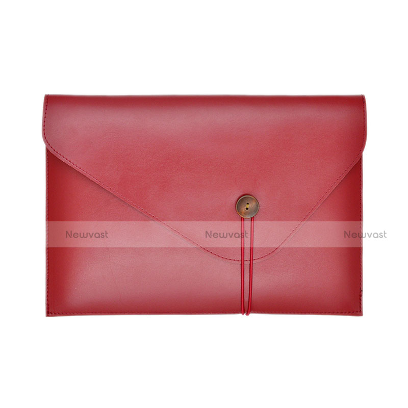 Sleeve Velvet Bag Leather Case Pocket L22 for Apple MacBook Pro 13 inch (2020) Red